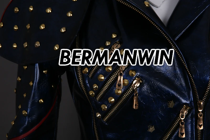 BERMANWIN высокое качество потомки Малефисента злой королевы Эви костюм только синяя куртка Хэллоуин Косплей Костюм для взрослых