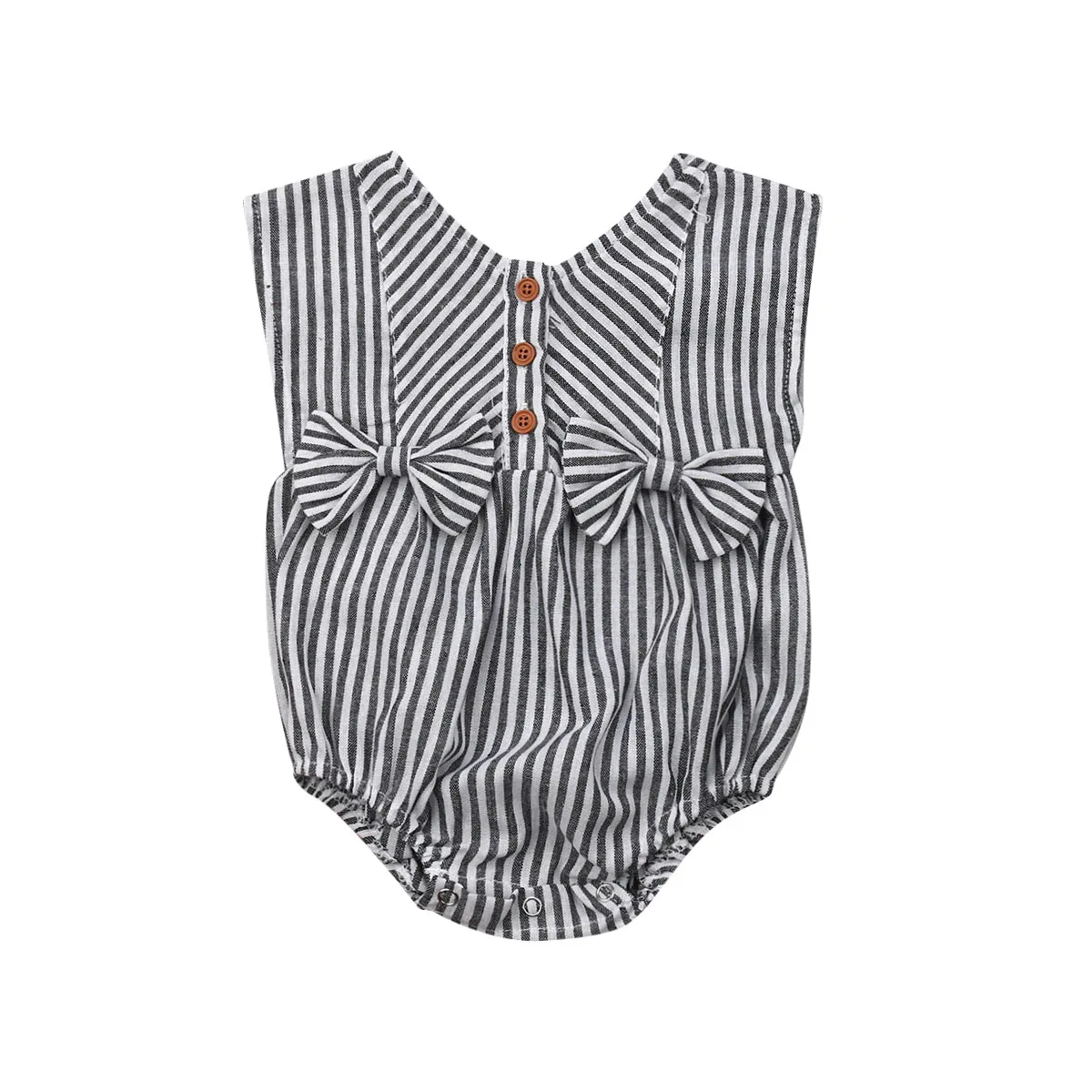 Для новорожденных детей для маленьких мальчиков и девочек полосатый комбинезон