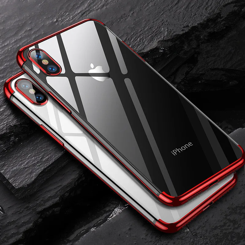 Ультратонкий Мягкий силиконовый чехол для телефона iPhone 7 8 6 6S Plus прозрачный Apple X