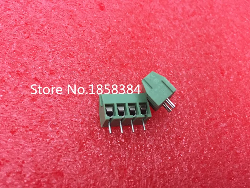 500 шт./лот KF350 3.5 4P 4Pin 3 5 мм прямой контакт печатной платы Клеммная колодка