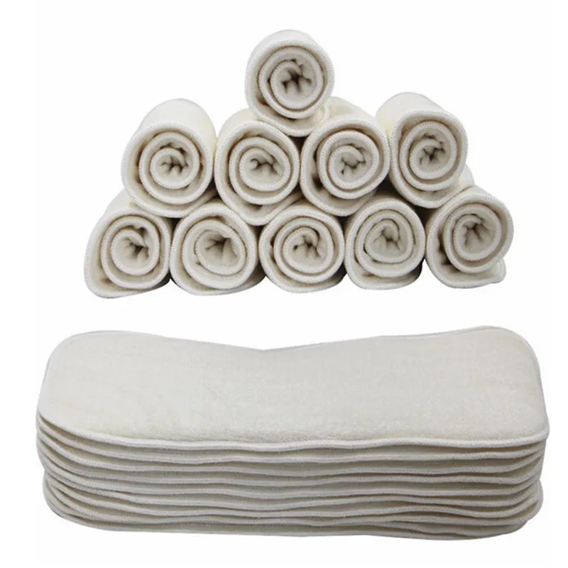 Новинка 10 шт./лот 4 слоя подгузников моющийся многоразовый подгузник из