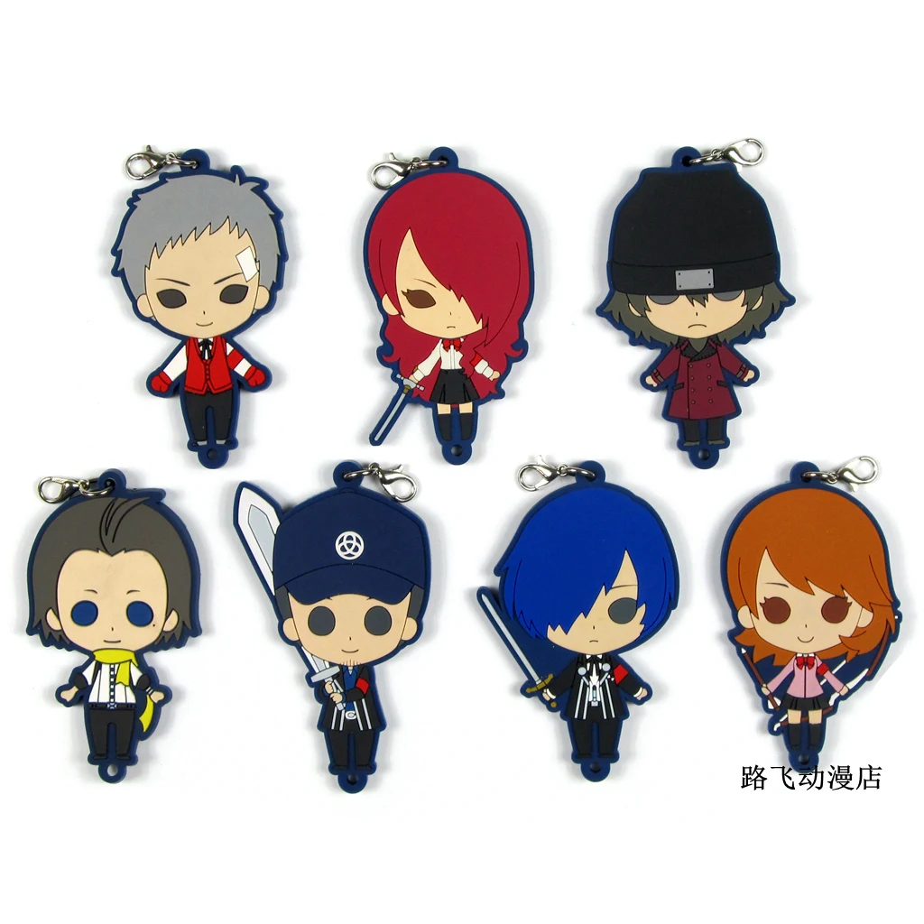 Shin Megami Tensei: Persona 3 Aegis фигурку аниме модель резиновый мобильный телефон брелок