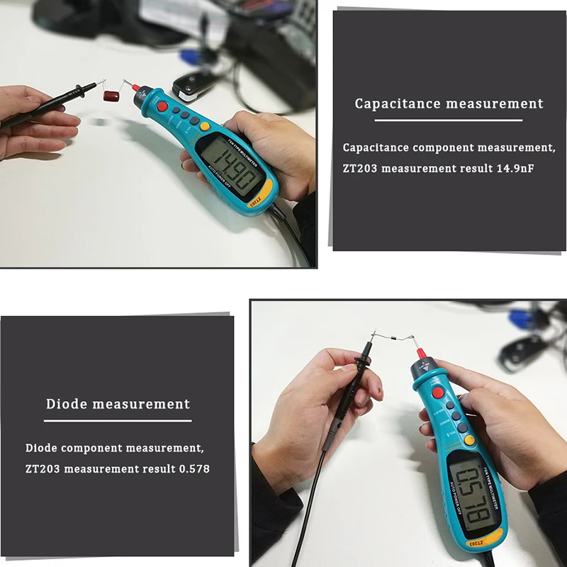 B01 Ручка Тип ЖК цифровой мультиметр Авто диапазон True RMS NCV 6000 отсчетов AC/DC