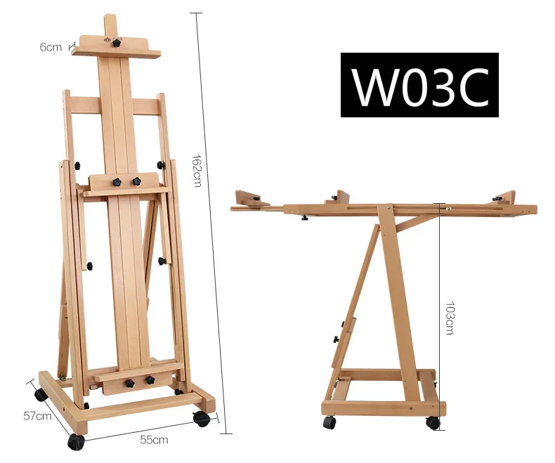 Multipurpose Easel Caballete De Pintura Oil Paint Easel Stand Folding Wooden Easel Stand for Painting Art Supplies for Artist