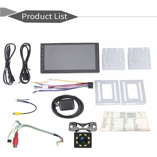 With 8 IR Camera Podofo 2 Din Android автомобильный Радио gps навигация Bluetooth 2din автомобильный аудио стерео fm-приемник USB Мультимедиа MP5 без DVD плеера - Цвет: With 8 IR Camera