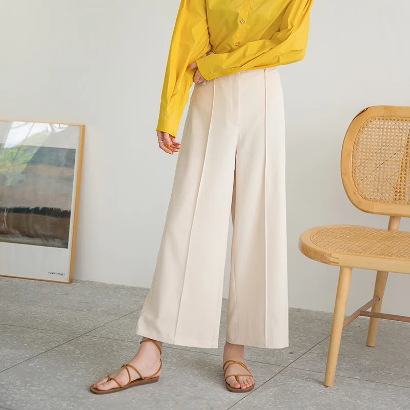 Осень Синий повседневное широкие джинсы промывают водой высокая талия джинсовые