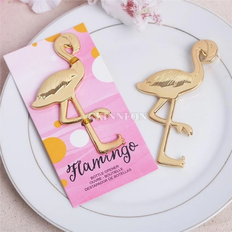 

200Pcs/Lot Wholesale Zinc Alloy Flamingo Bottle opener, Wedding Beer Opener Favors And Gifts For Guest