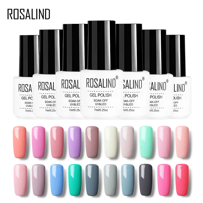 ROSALIND Nail Art Polish Poly Gel Varnish For Manicure UV Primer Vernis Semi Permanent Hybrid Set Cuticle oil | Красота и здоровье