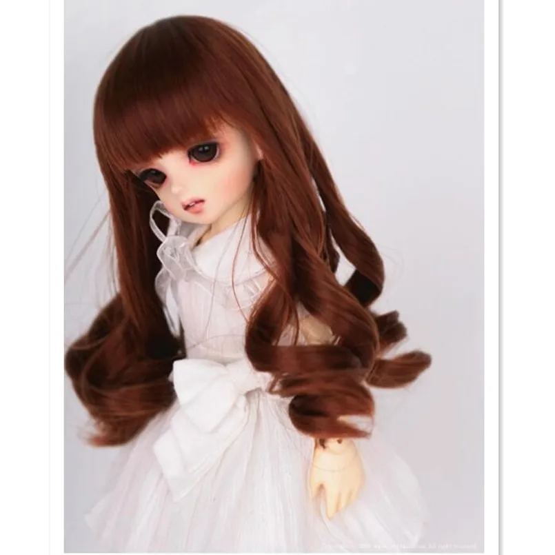 

1/4 SD BJD искусственные волосы для кукол, красивые длинные кудрявые волосы, модные аксессуары для кукол хорошего качества