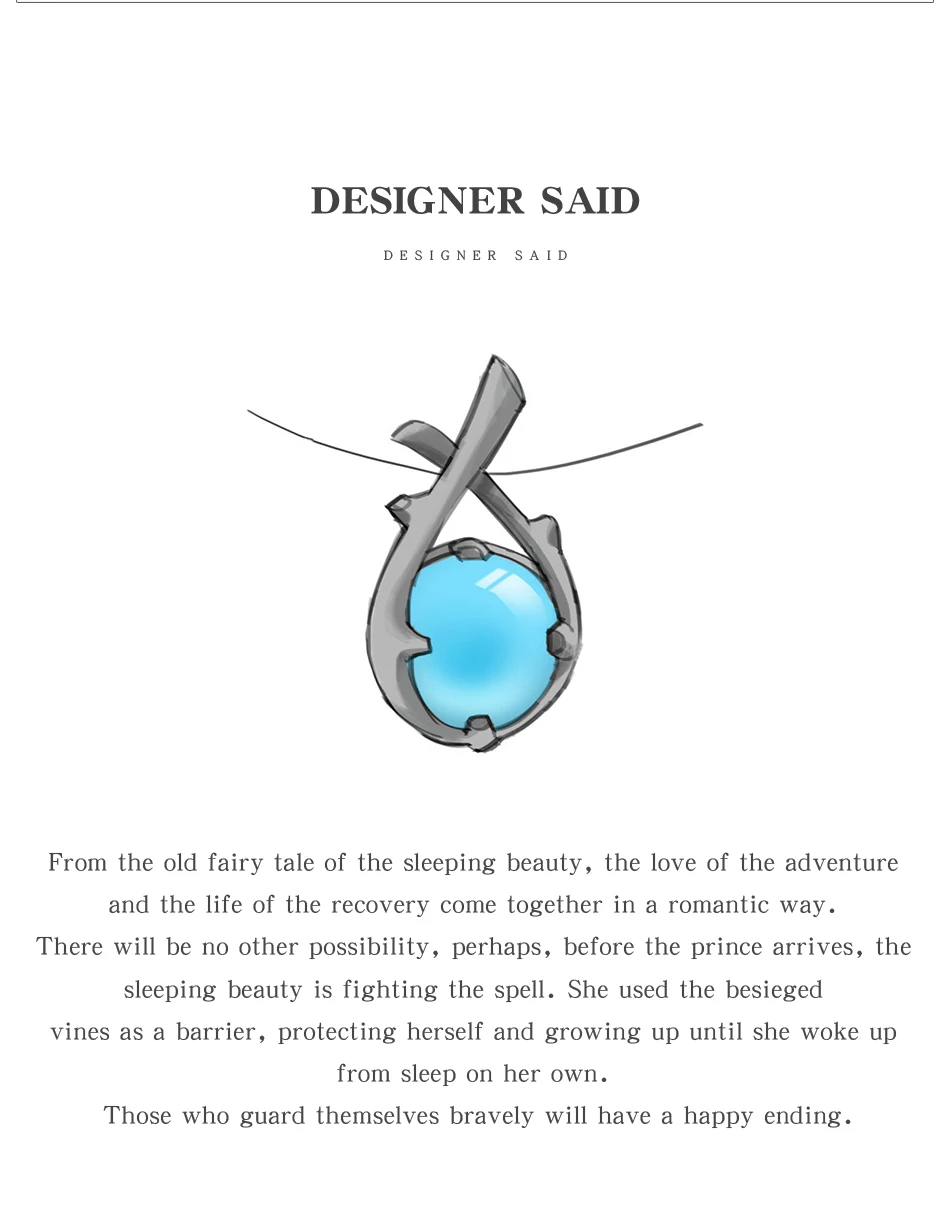 Thaya Original Design Sleeping Beauty Necklace S925 Silver Handmade Crystal Short Collarbone Chain Jewelry Gift