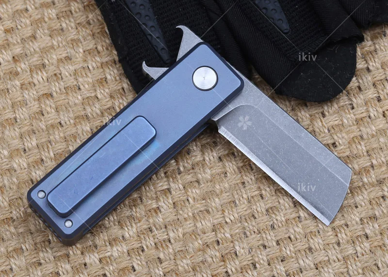 IKIV serge Mini Folding Knife M390 Blade Titanium Handle Tactical Survival Pocket Knives Camping Hunting Key EDC Tool 5 COLOR |
