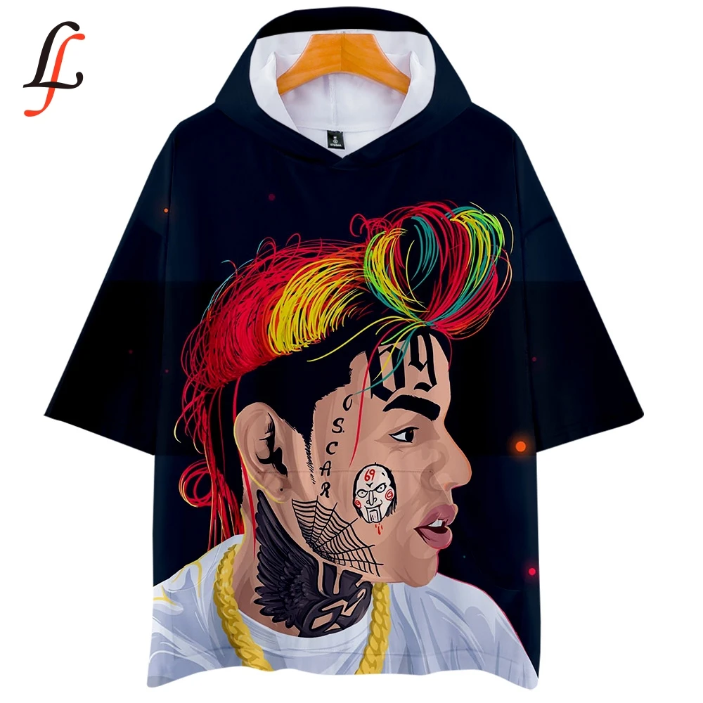 6ix9ine harajuku 3D Индивидуальные K поп повседневные толстовки футболка с короткими