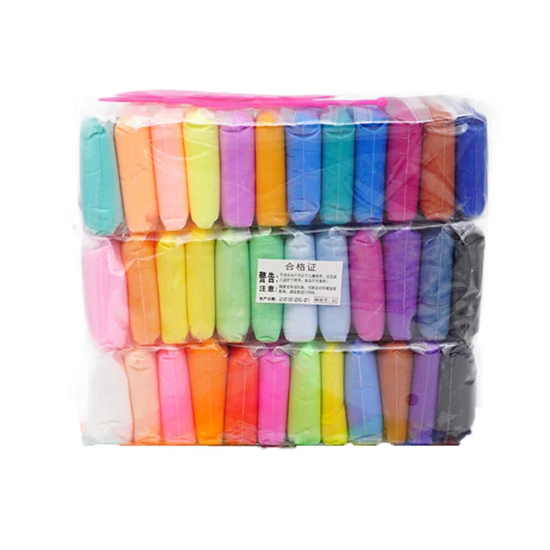 36pcs with tools 36 шт./компл. Красочные DIY ремесло игрушка сохнущая на воздухе полимерный светильник Пластилин моделирование развивающие игрушки ручной работы для девочек, подарки для детей - Цвет: 36pcs with tools
