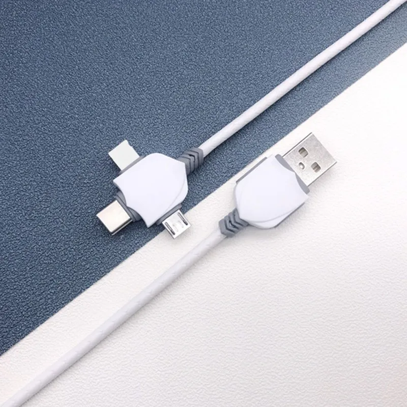 Универсальный 3-в-1 USB-кабель для зарядки iPhone Android USB Type C baseus Micro 6 7 8 X Кабель передачи
