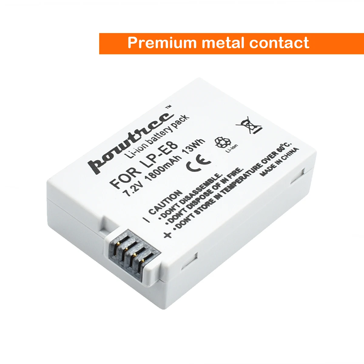 Запасная литий-ионная аккумуляторная батарея Powtree для Canon 2x7 2 V 1800mAh LP-E8 LP E8 LPE8 EOS 600D