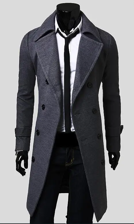 Leappls 3XL мужской Тренч 2018 новый модный дизайнерский мужское длинное пальто осень