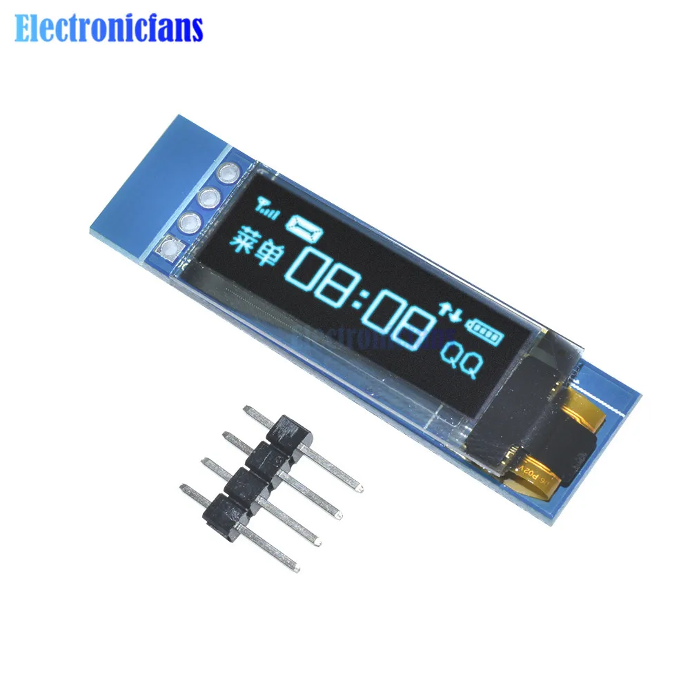 Модуль ЖК дисплея IIC I2C синий с органическим светодиодом 0 91 дюйма 12832 128x32 модуль