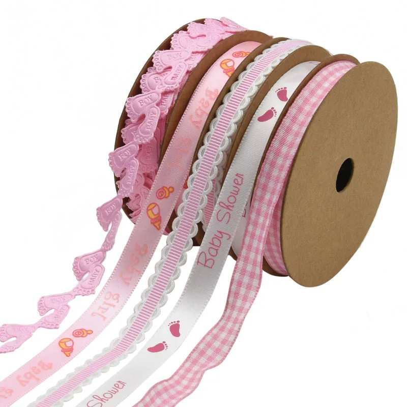 5x5M 5*5 м/рулон печати Рождество органза лента Grosgrain лента для вышивка рукоделие декорации атласные ленты DIY лук аксессуары - Цвет: 5x5M