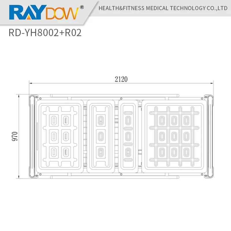 RD YH8002 + R02 raydow ABS спинка и подножка подъема медицинский уход кровать для больницы