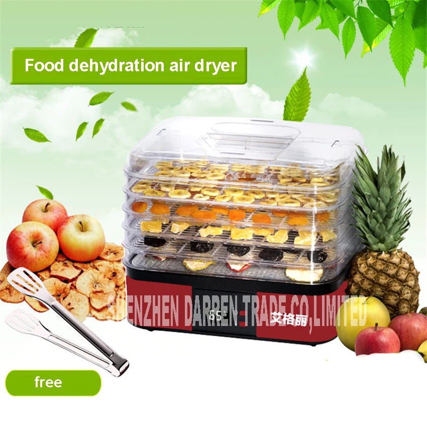 

220V Electric Food Dryer Fruits/Vagetables Drying Machine 250W Pet Treats Dehydrators PP plastic Material 40-70 degrees