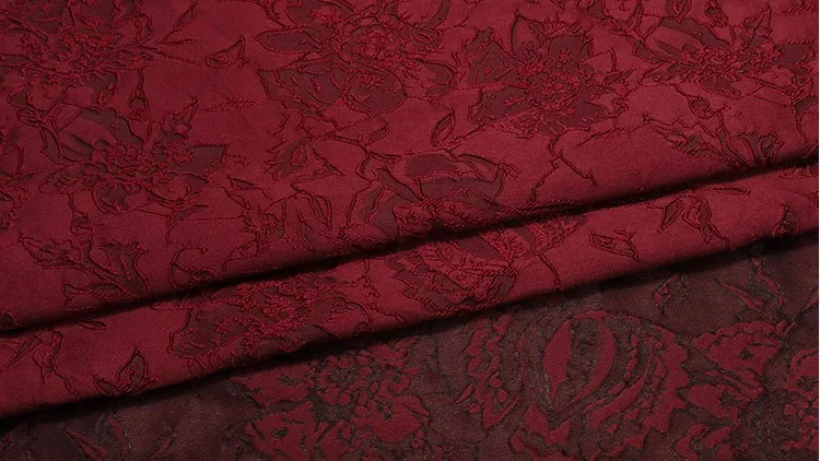 SASKIA 1 м/лот жаккардовая парча ткань африканский кружево шитье одежда платье материал лоскутное ZAKKA ткани 286 г/м черное вино