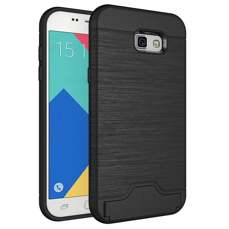 Двойной Слои слот для карты держатель чехол телефона Samsung Galaxy J3 J5 J7 A3 A5 A7 2017 Hybrid