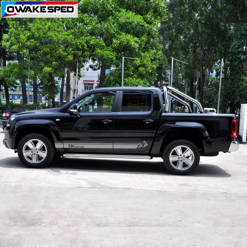 4 Движения полосы горный автомобиль стикер s pick Up декор для грузовиков наклейка боковая юбка Виниловая наклейка для Volkswagen AMAROK авто аксессуары