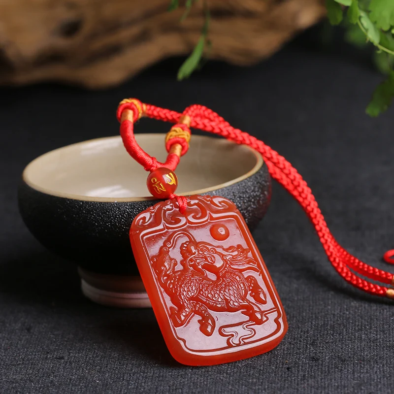 ZA натуральная красная Подвеска для ухода за телом Lucky Kirin мужчин и женщин|pendant