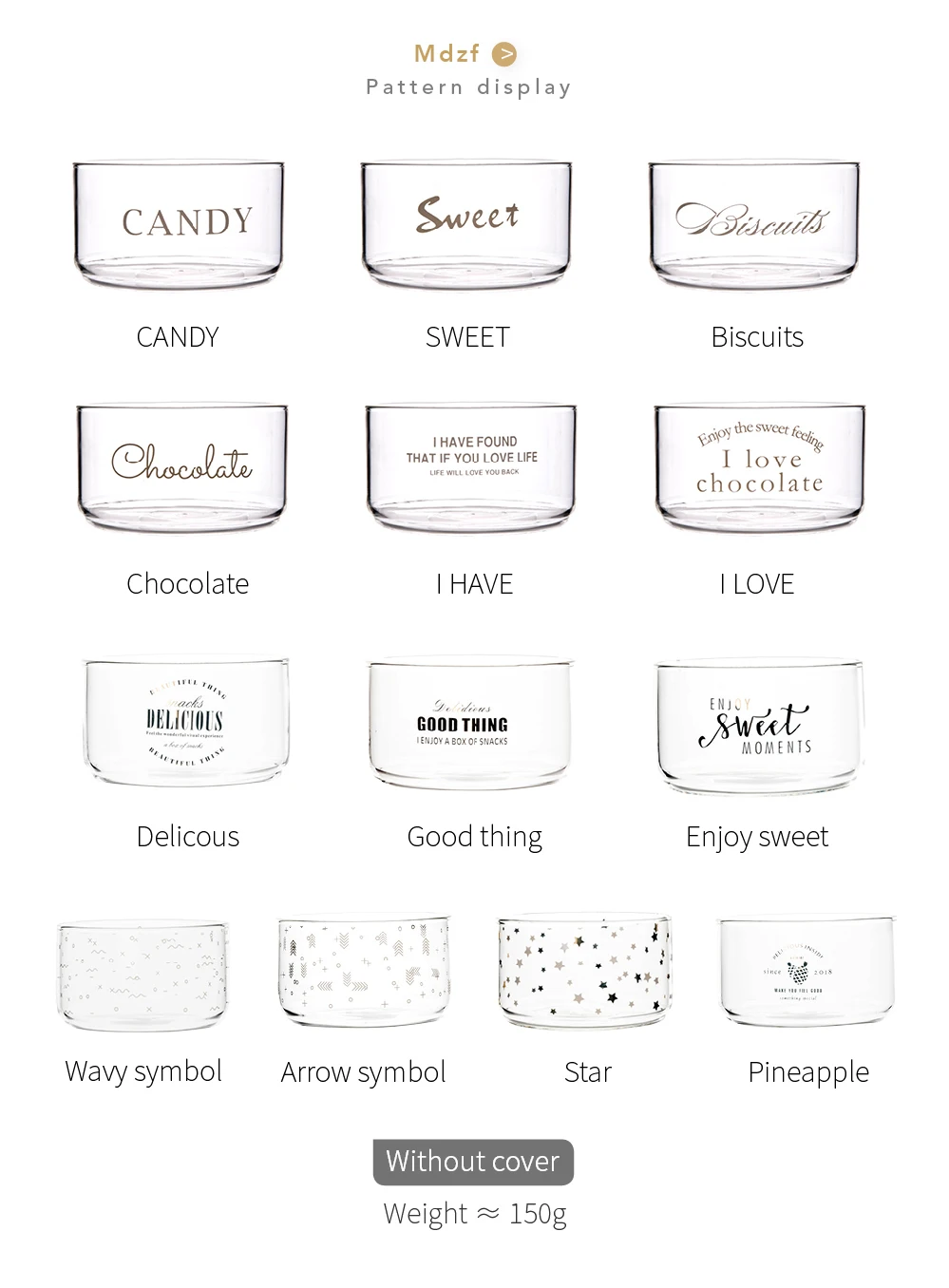 MDZF SWEETHOME стеклянная чаша для фруктового, овощного салата, миска для хранения продуктов, термостойкая Штабелируемая