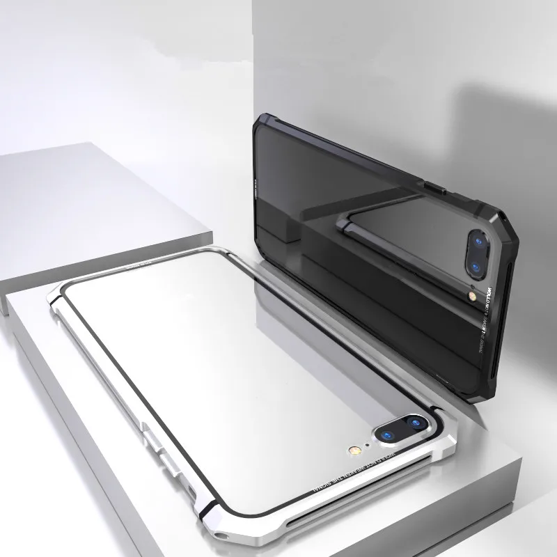 Voppton For iPhone 8 7 Case 9h anti-explode Tempered Glass Back Cover Plus X Armor shockproof capa |