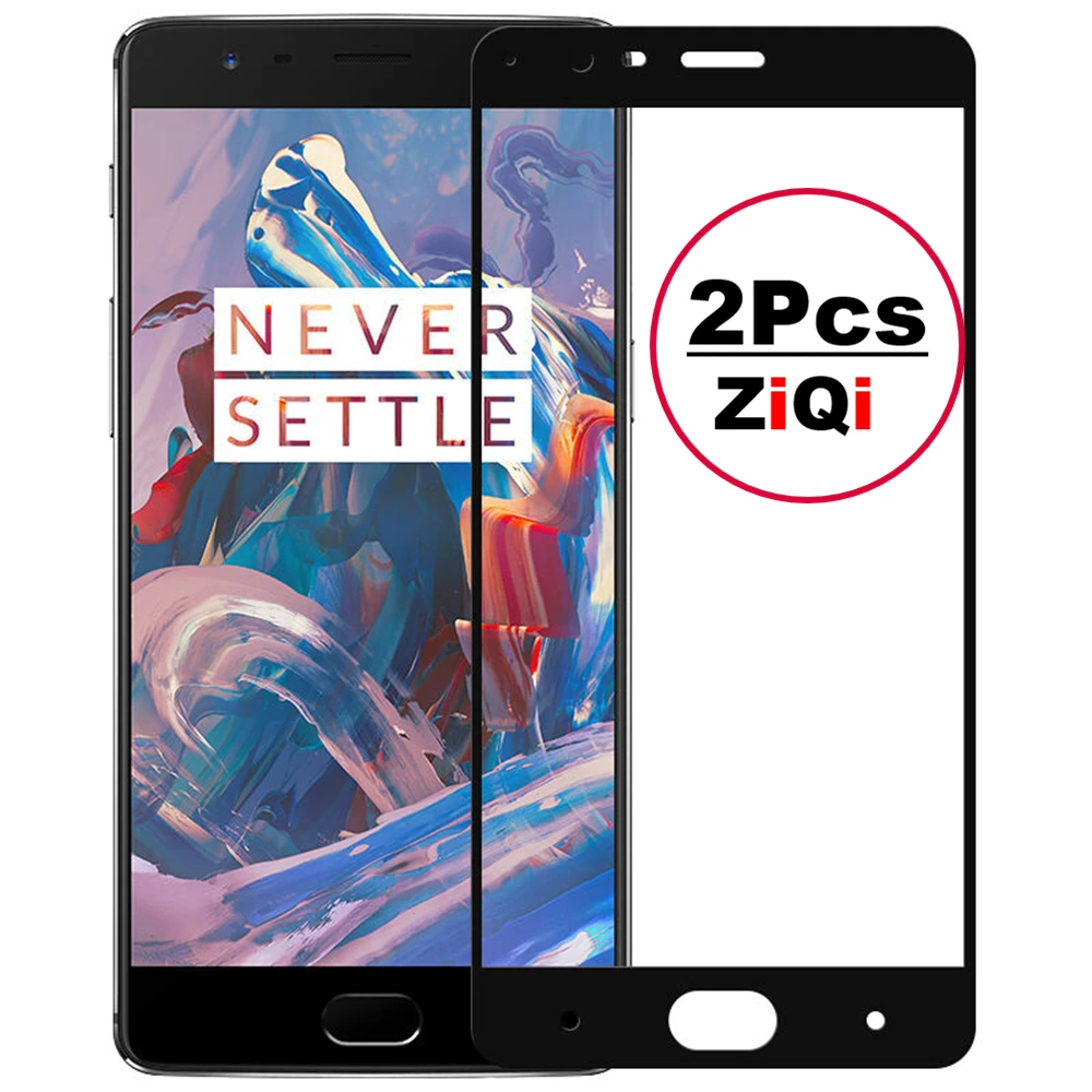 2Pcs 9H Full Cover Colorful Tempered Glass Screen Protector For OnePlus3 3T 5 5.5 inch One Plus5 3 Protective | Мобильные телефоны