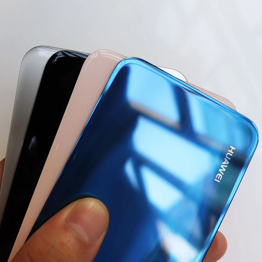 Задняя стеклянная крышка для батарейного отсека, чехол для huawei P20 Lite, крышка для батарейного отсека P20lite, Задняя стеклянная панель с клейкой поверхностью для объектива камеры