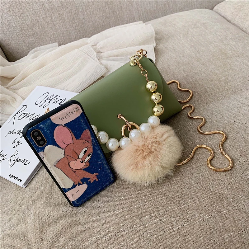 2019 fashion simple shell bag packaging designer handbag high quality PU leather pearl single shoulder diagonal straddle qq537 | Багаж и