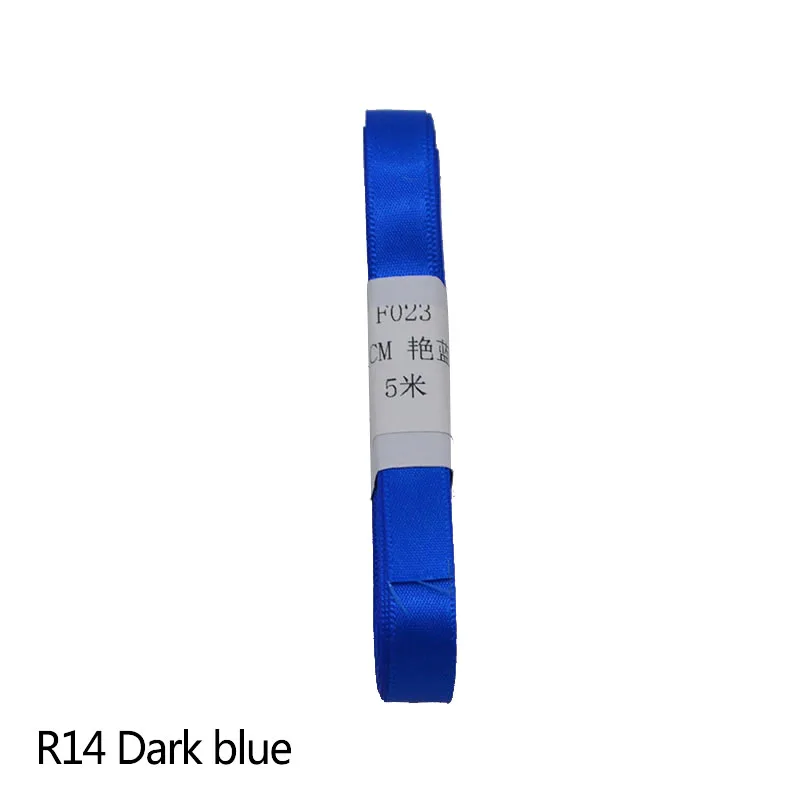R14 5 рулонов 5 м* 10 мм корсажная атласная лента DIY упаковочная лента для свадебного украшения вечерние упаковочный материал для подарков Скрапбукинг Ремесло - Цвет: R14