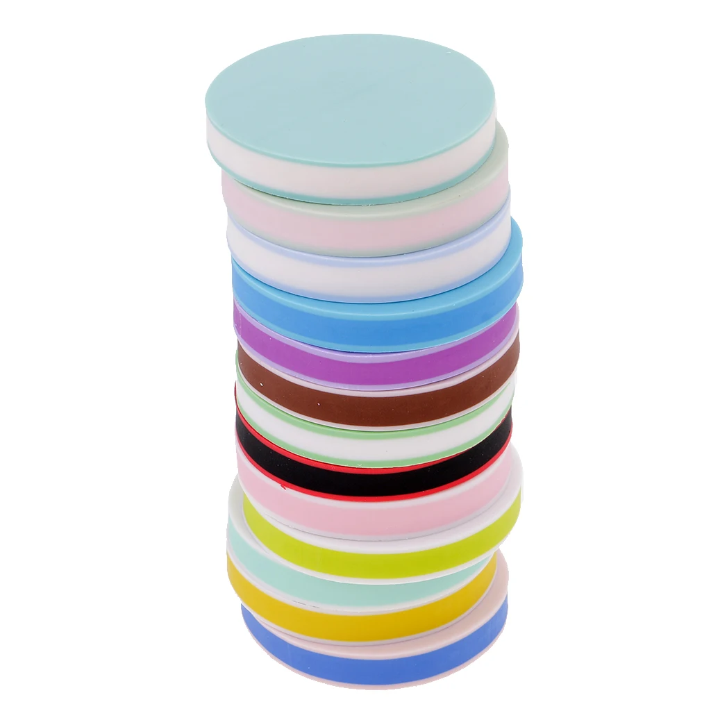 13pcs Colorful Round Rubber Stamp Carving Blocks for DIY Stamps Crafts Hobbies 5x0.8cm | Дом и сад