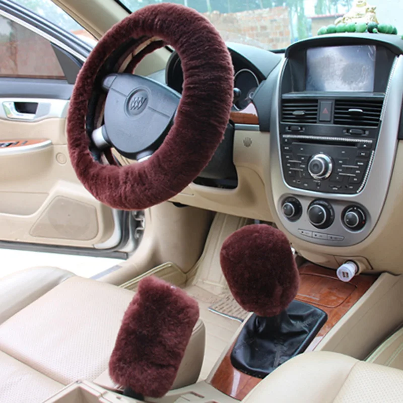 Универсальные Плюшевые Чехлы для руля Carr Нескользящие прочные 37 38 см/15 дюймов