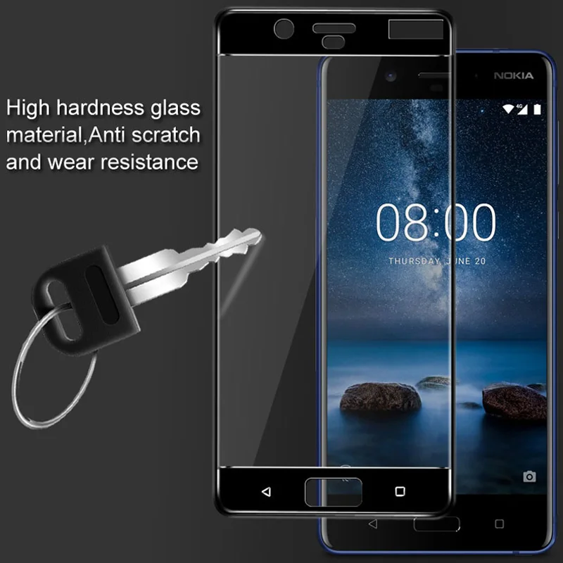 Imak полное покрытие из закаленного стекла для Nokia 8 Противоударная защита дисплея