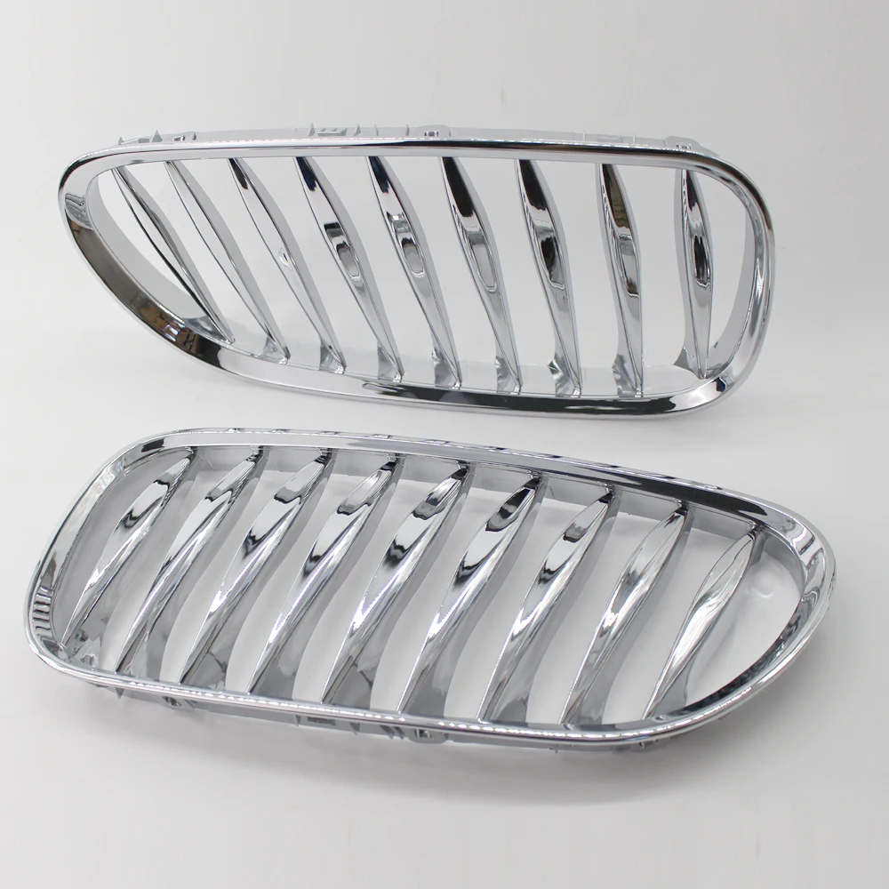 Left Right Side Chrome Sporty Front Grille Grill For BMW E85 E86 Z4 03-07 Coupe Convertible 2 Door 51117117757 51117117758 | Автомобили и