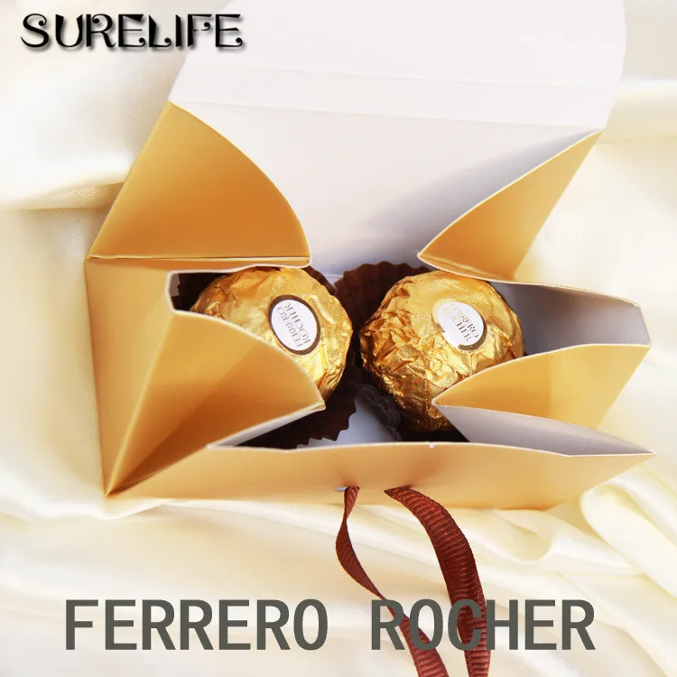 20/50/100 шт. свадебной и подарки Baby Shower Бумага коробка конфет Ferrero Rocher коробки, свадебные сувениры милые подарки сумки домашних животных