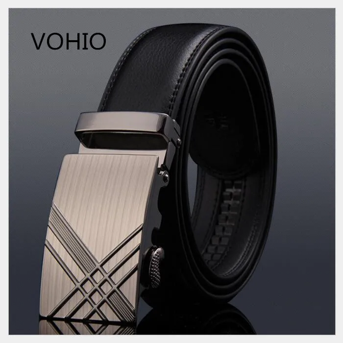 Мужской кожаный ремень с автоматической пряжкой|cinto masculino couro|cinto masculinobayan kemer |