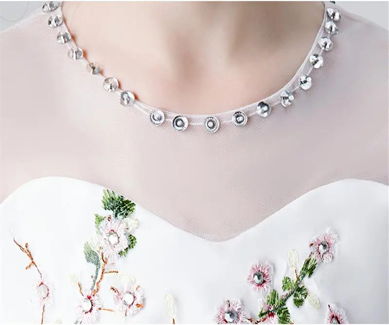 Flower Girls Long Dress for Kids Ball Gown Floral Embroidery Wedding Dresses Princess Birthday 2019 Children Runway | Детская одежда и