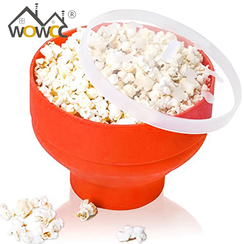 

Popcorn Bowl Collapsible Silicone Microwave Magic Household Popcorn Maker Healthy Snack Popcorn Bakingwares Bucket Kitchen Tool