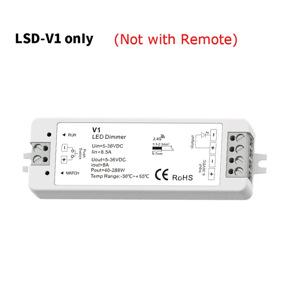 LSD-V1 Only Ультратонкая сенсорная горка RF 2,4G пульт дистанционного управления Умный дом работа с V1 V2 V3KS S1 S1-B Одноцветный двойной цвет RGB светодиодный освещение - Цвет: LSD-V1 Only