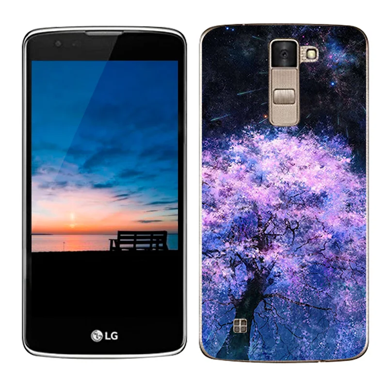 Роскошный чехол для LG K8 Lte K350 K350E K350N чехлы с рисунком Scape Мягкий Силиконовый ТПУ