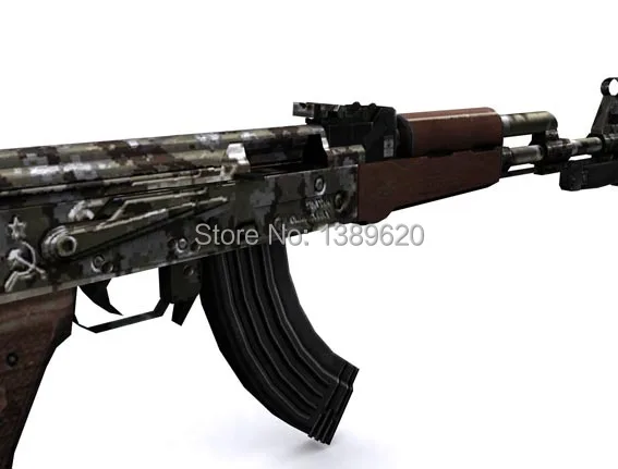 Бумажная модель пистолет 1:1 масштаб ak 47/3D головоломка DIY обучающая игрушка Моделирование игрушка ручной работы 5 цветов на выбор