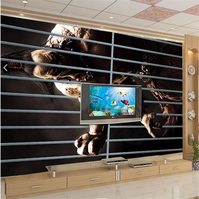 3D фотообои из мультфильма стерео видение настенное HD самоклеящееся напольное