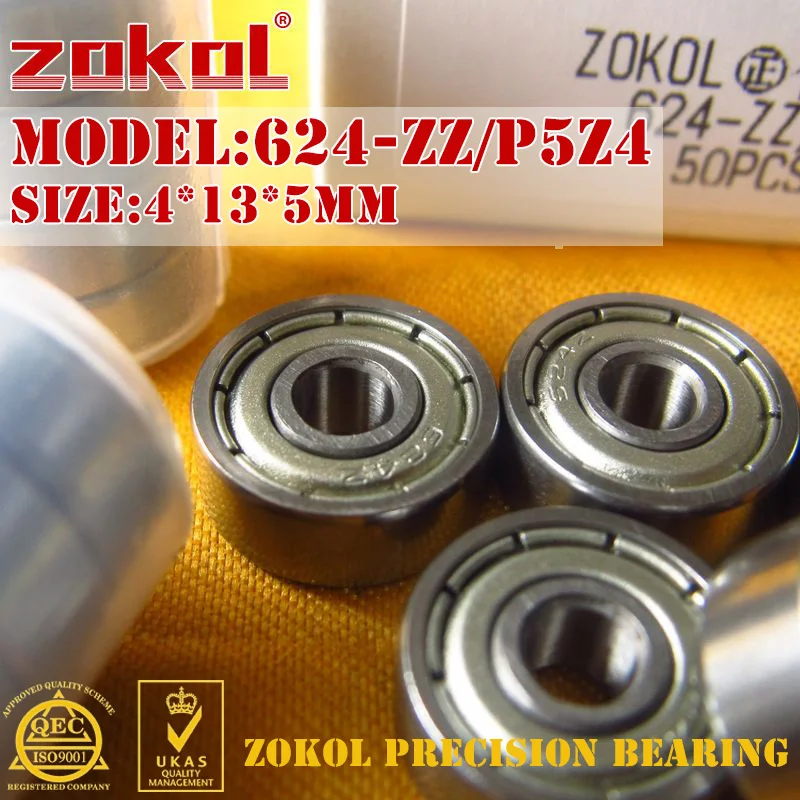 

Подшипник ZOKOL 624 ZZ Z Z1 P5Z4 624Z 624ZZ 624zz миниатюрный радиальный шарикоподшипник 4*13*5 мм