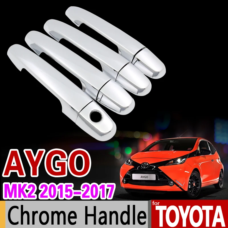 Хромированная накладка на ручку для Toyota Aygo MK2 2015 2016 2017 2018 комплект отделки 2Dr 4Dr