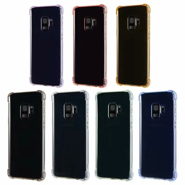 Прозрачный противоударный мягкий силиконовый чехол для Samsung Galaxy S8 S9 Plus Note 9 8 S7 edge +