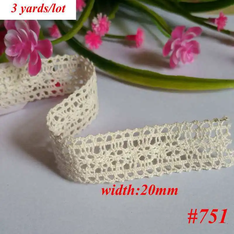 2-5 Yards/pack Cotton Lace Ribbon DIY Trim Fabric Handmade Accessories for Craft | Дом и сад